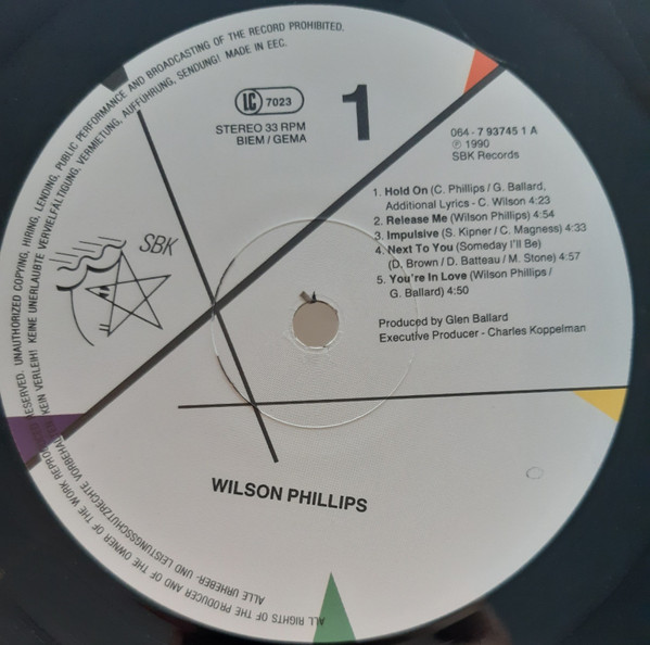 Wilson Phillips - Wilson Phillips | SBK Records (064-7 93745 1) - 3 Wilson Phillips - Wilson Phillips | SBK Records (064-7 93745 1) - 3