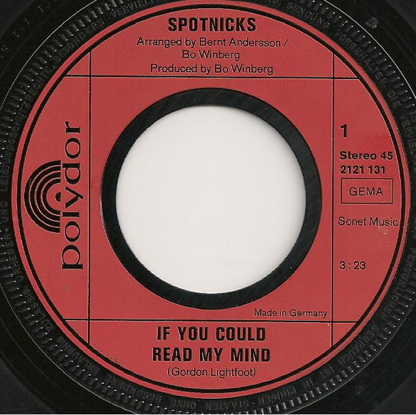 The Spotnicks - If You Could Read My Mind | Polydor (2121 131) - 3