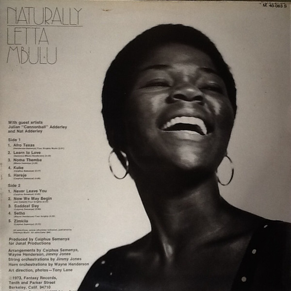 Letta Mbulu - Naturally | Fantasy (M 40-063 S) - 2