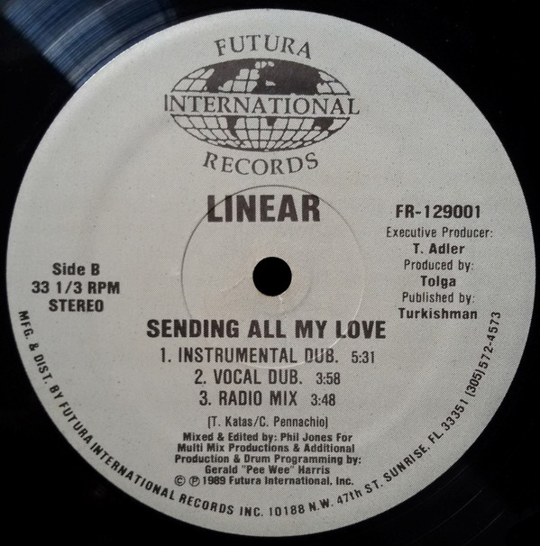 Linear - Sending All My Love | Futura International Records (FR-129001)