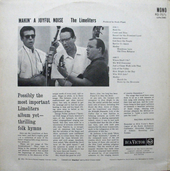 The Limeliters - Makin' A Joyful Noise | RCA Victor (RD-7571) - 2 The Limeliters - Makin' A Joyful Noise | RCA Victor (RD-7571) - 2