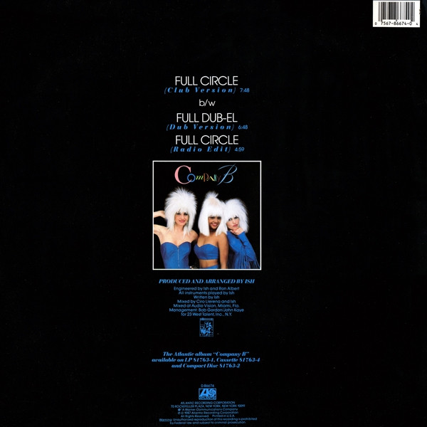 Company B - Full Circle (12") [Vinyl] | Atlantic (0-86674) - 2