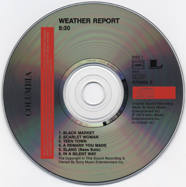 Weather Report - 8:30 | Columbia (476908 2) - 3 Weather Report - 8:30 | Columbia (476908 2) - 3