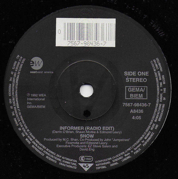 Snow - Informer | EastWest Records America (A8436) - 3