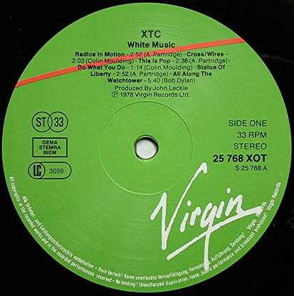 XTC - White Music | Virgin (25 768 XOT) - 3 XTC - White Music | Virgin (25 768 XOT) - 3