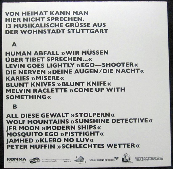 Various - Von Heimat Kann Man Hier Nicht Sprechen - 13 Musikalische Grüße Aus Der Wohnstadt Stuttgart | Not On Label (none) - 2