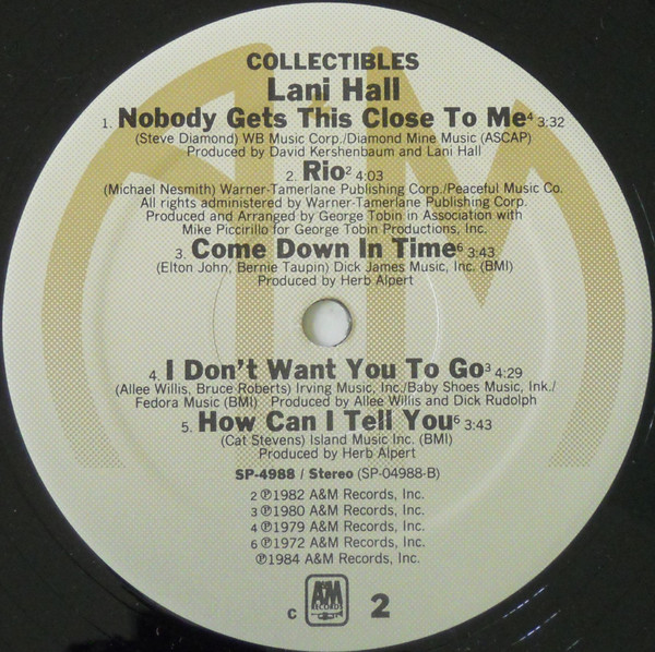 Lani Hall - Collectibles... | A&M Records (SP-4988) - 4