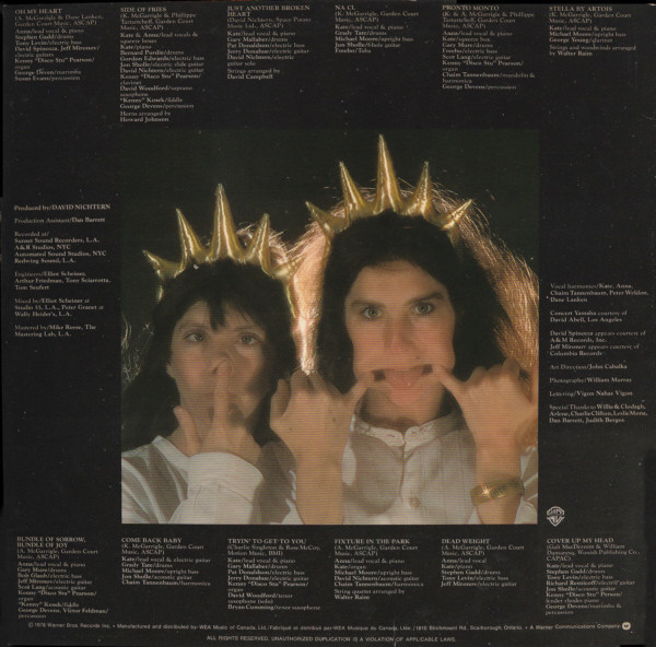 Kate & Anna McGarrigle - Pronto Monto | Warner Bros. Records (BSK 3248) - 2 Kate & Anna McGarrigle - Pronto Monto | Warner Bros. Records (BSK 3248) - 2