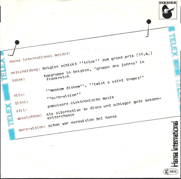 Telex - Euro-Vision | Hansa International (101 755)