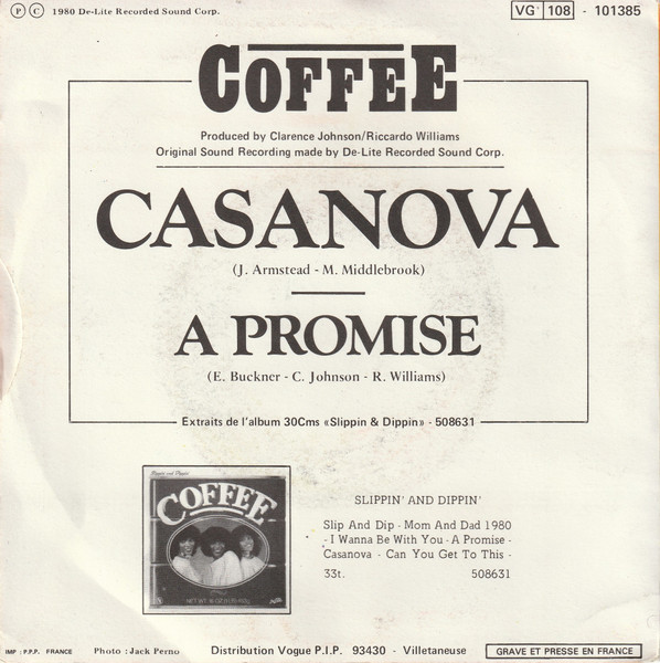 Coffee - Casanova | De-Lite Records (101385) - 2 Coffee - Casanova | De-Lite Records (101385) - 2