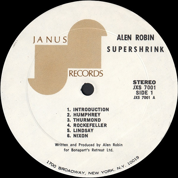 Alen Robin - Supershrink | Janus Records (JXS 7001) - 3 Alen Robin - Supershrink | Janus Records (JXS 7001) - 3