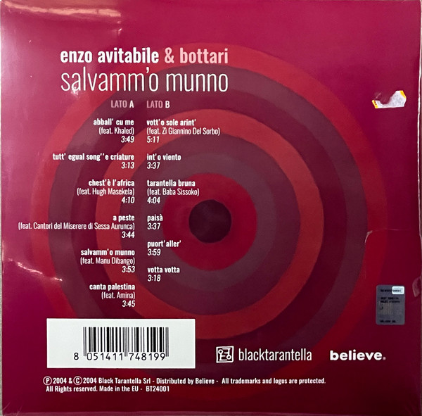 Enzo Avitabile , Bottari - Salvammo 'O Munno | Black Tarantella (BT24001) - 3 Enzo Avitabile , Bottari - Salvammo 'O Munno | Black Tarantella (BT24001) - 3