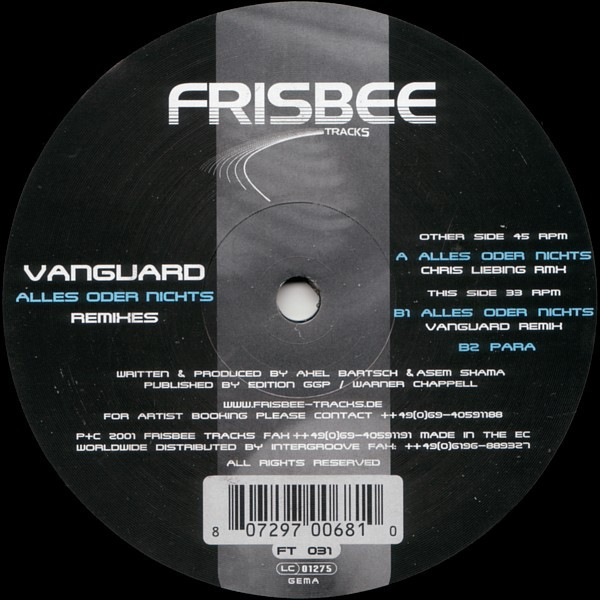 Vanguard - Alles Oder Nichts (Remixes) | Frisbee Tracks (FT 031) - 2