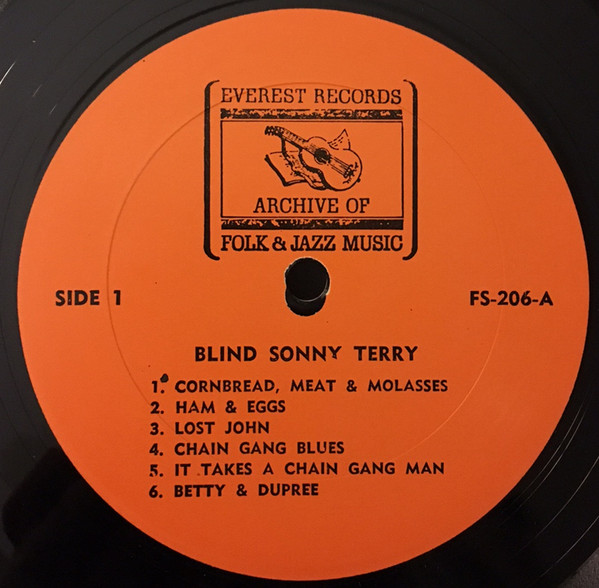 Sonny Terry - Blind Sonny Terry | Archive Of Folk Music (FS-206) - 3 Sonny Terry - Blind Sonny Terry | Archive Of Folk Music (FS-206) - 3