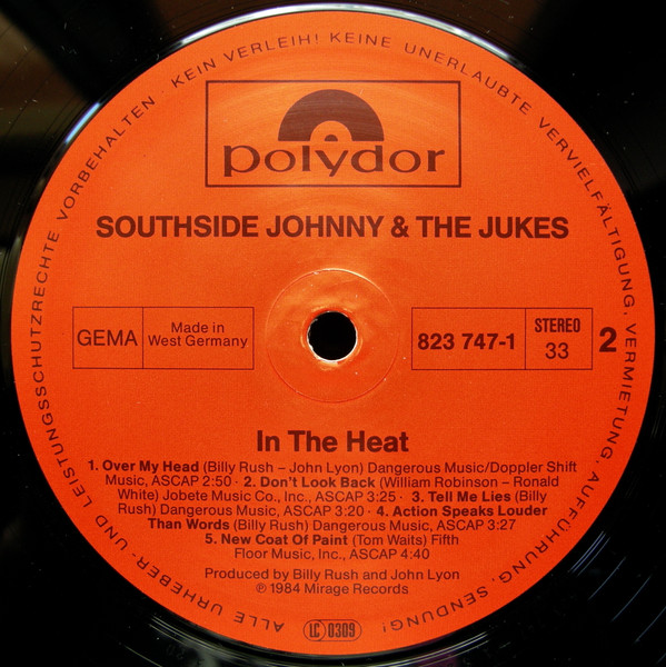 Southside Johnny & The Asbury Jukes - In The Heat | Polydor (823 747-1) - 2 Southside Johnny & The Asbury Jukes - In The Heat | Polydor (823 747-1) - 2
