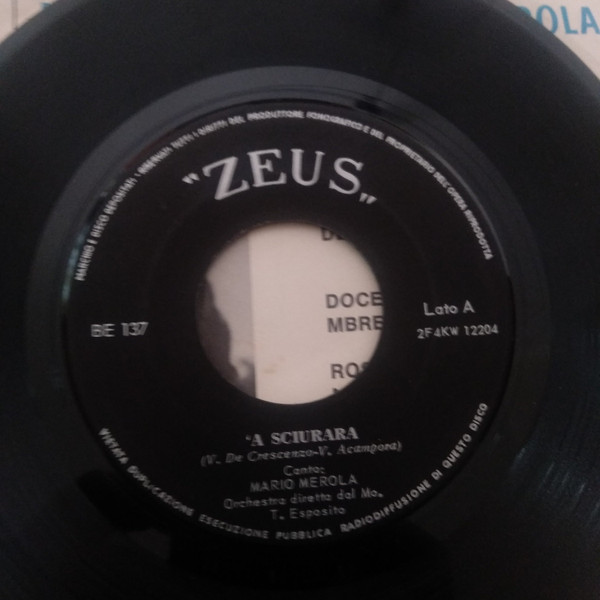 Mario Merola - 'A Sciurara | Zeus (BE 137) - 3 Mario Merola - 'A Sciurara | Zeus (BE 137) - 3