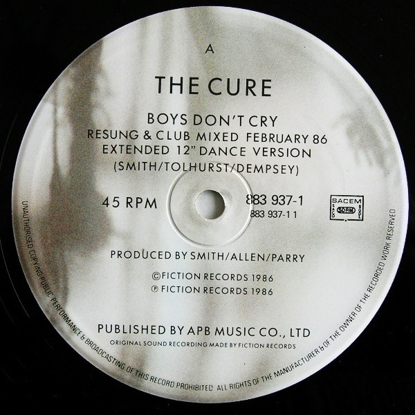 The Cure - Boys Don't Cry (New Voice • Club Mix) | Polydor (883 937-1) - 3 The Cure - Boys Don't Cry (New Voice • Club Mix) | Polydor (883 937-1) - 3