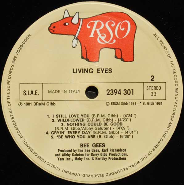 Bee Gees - Living Eyes | RSO (2394 301) - main