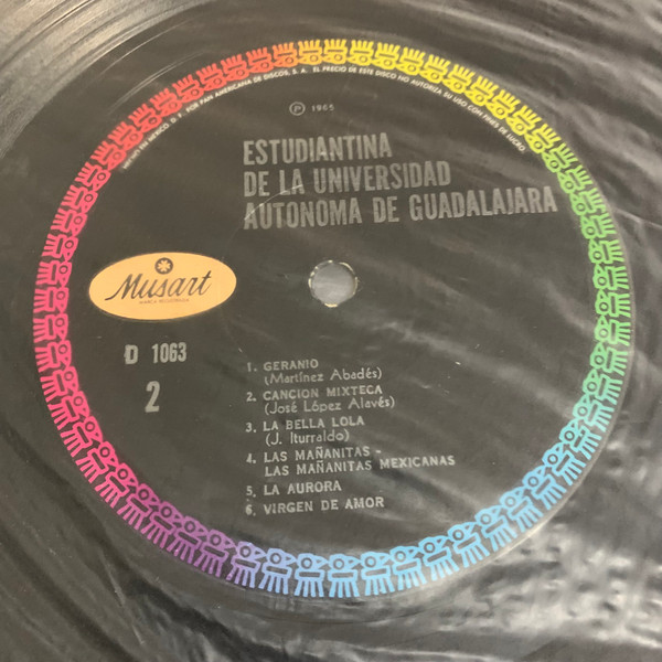 Estudiantina de la Universidad Autónoma de Guadalajara - Estudiantina de la Universidad Autónoma de Guadalajara [Vinyl] | Musart (D 1063) - 3