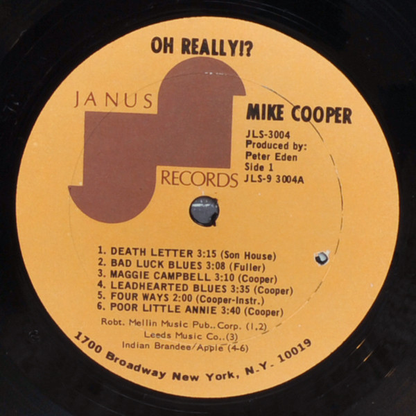 Mike Cooper - Oh Really!? | Janus Records (JLS-3004) - 3 Mike Cooper - Oh Really!? | Janus Records (JLS-3004) - 3