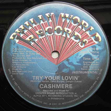 Cashmere - Try Your Lovin' | Philly World Records (PWR-#2014) - 2 Cashmere - Try Your Lovin' | Philly World Records (PWR-#2014) - 2