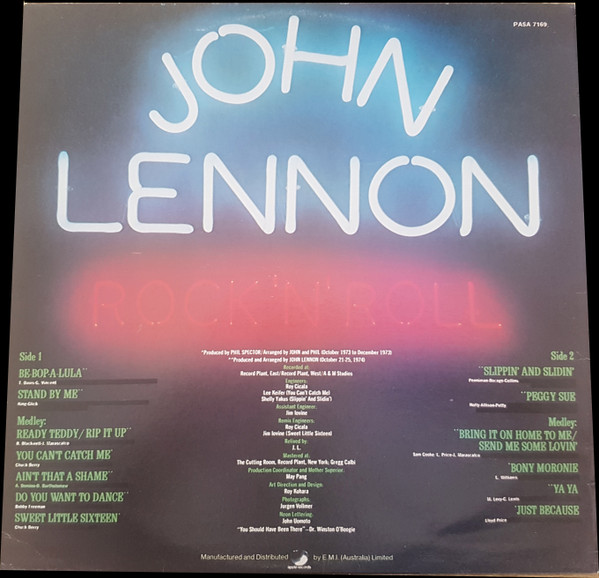John Lennon - Rock 'N' Roll | Apple Records (PASA 7169) - 2 John Lennon - Rock 'N' Roll | Apple Records (PASA 7169) - 2