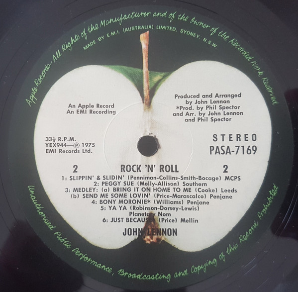 John Lennon - Rock 'N' Roll | Apple Records (PASA 7169) - 4 John Lennon - Rock 'N' Roll | Apple Records (PASA 7169) - 4