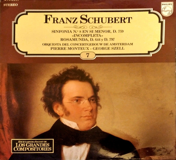 Franz Schubert , Pierre Monteux y George Szell , Concertgebouworkest - Sinfonía No.8 Em Si Menor, D.759 "Incompleta" - Rosamunda, D. 644 E D. 797 | Philips (68 51 046)
