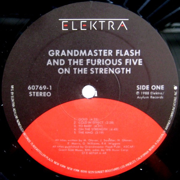Grandmaster Flash & The Furious Five - On The Strength | Elektra (60769-1) - 3
