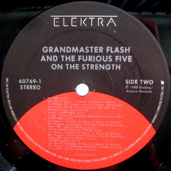 Grandmaster Flash & The Furious Five - On The Strength | Elektra (60769-1) - 4