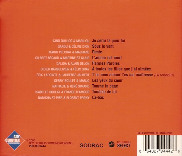 Various - Les Grands Duos | Guy Cloutier Communications (PGC-CD-9444) - 3 Various - Les Grands Duos | Guy Cloutier Communications (PGC-CD-9444) - 3