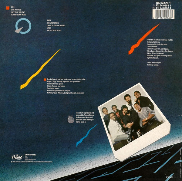 Maze Featuring Frankie Beverly - Can't Stop The Love | Capitol Records (EJ 2402881) - 2 Maze Featuring Frankie Beverly - Can't Stop The Love | Capitol Records (EJ 2402881) - 2