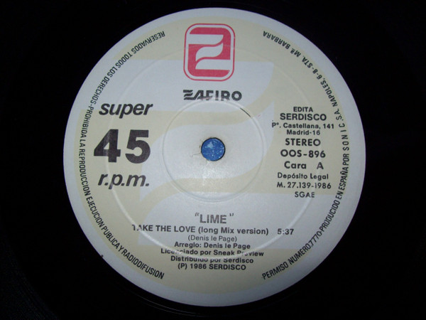 Lime - Take The Love | Zafiro (OOS-896) - 2
