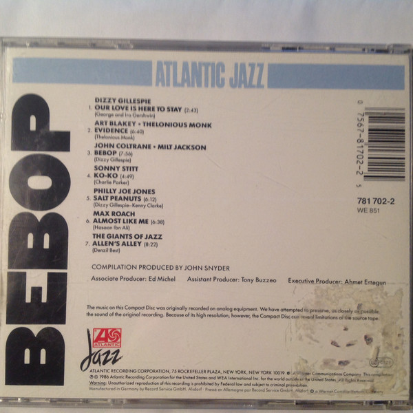Various - Bebop | Atlantic (7567-81702-2) - 2