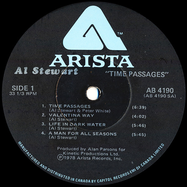Al Stewart - Time Passages | Arista (AB 4190) - 2 Al Stewart - Time Passages | Arista (AB 4190) - 2