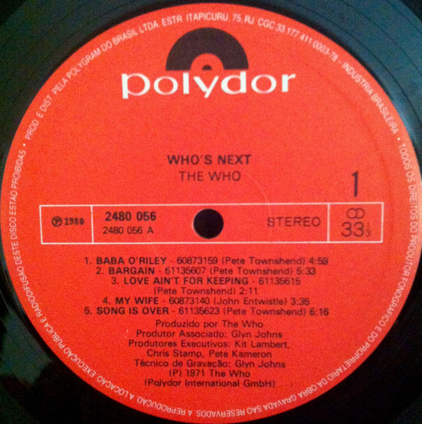 The Who - Who's Next | Polydor (2480 056) - 3