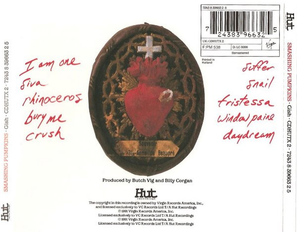 The Smashing Pumpkins - Gish | Hut Recordings (CDHUTX 2) - 2 The Smashing Pumpkins - Gish | Hut Recordings (CDHUTX 2) - 2