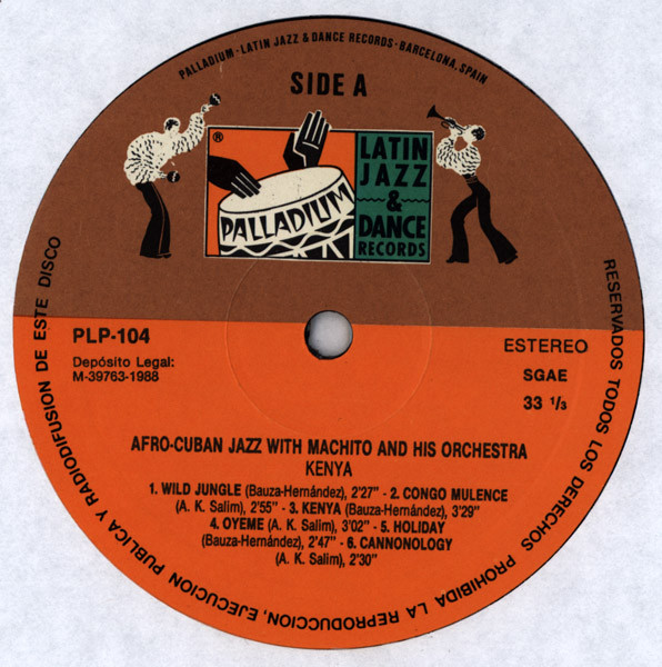 Machito And His Orchestra - Kenya - Afro Cuban Jazz With Machito | Palladium Latin Jazz & Dance Records (PLP-104) - 3