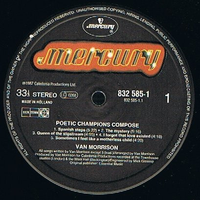 Van Morrison - Poetic Champions Compose | Mercury (832 585-1) - 3