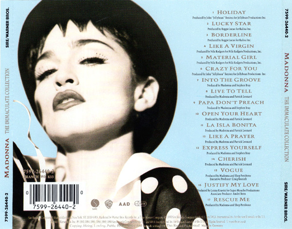 Madonna - The Immaculate Collection | Sire (7599-26440-2) - 2