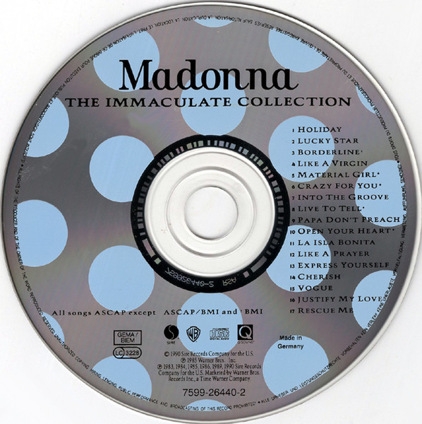Madonna - The Immaculate Collection | Sire (7599-26440-2) - 3