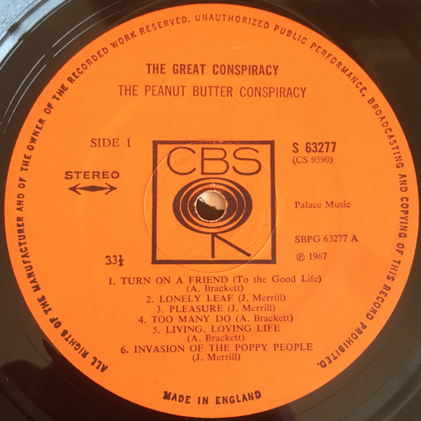 The Peanut Butter Conspiracy - The Great Conspiracy | CBS (63277) - 3