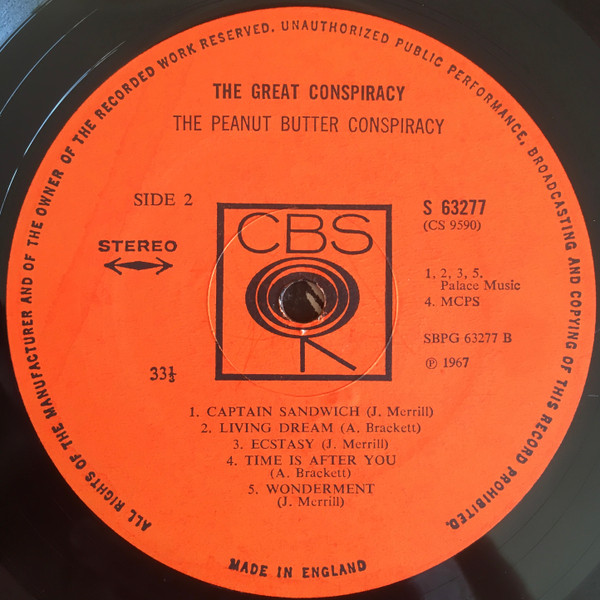 The Peanut Butter Conspiracy - The Great Conspiracy | CBS (63277) - 4