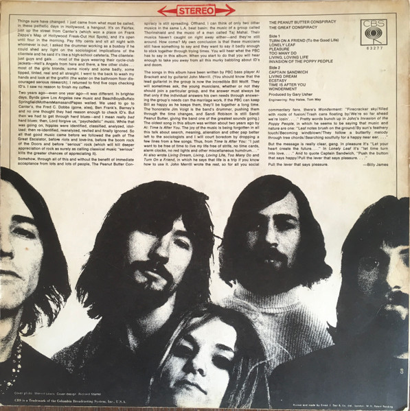 The Peanut Butter Conspiracy - The Great Conspiracy | CBS (63277) - 2