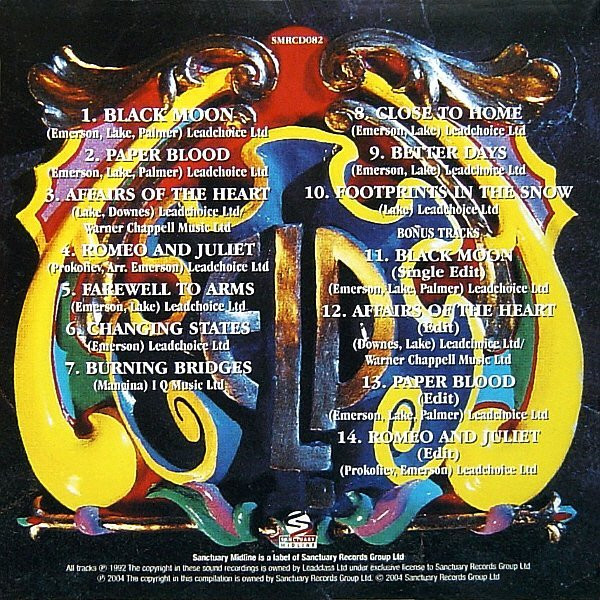 Emerson, Lake & Palmer - Black Moon | Sanctuary Midline (SMRCD082) - 7