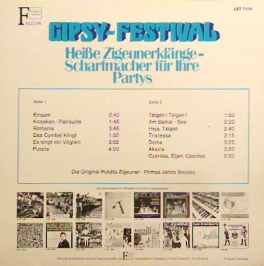 Original Puszta-Zigeuner Primas Janos Seczey - Gipsy-Festival | Falcon (LST 7104) - 2