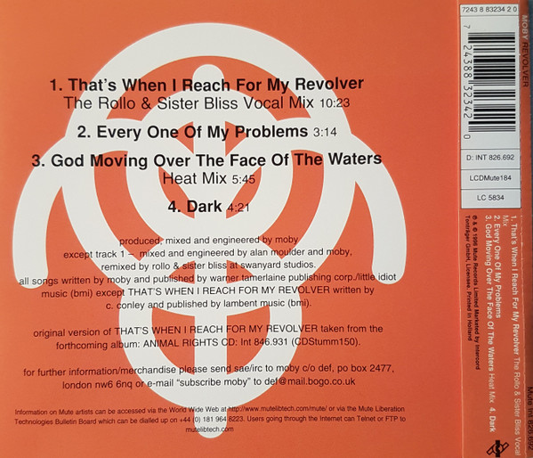 Moby - That's When I Reach For My Revolver (Remix) | Mute Records Ltd. (LCDMute 184) - 2