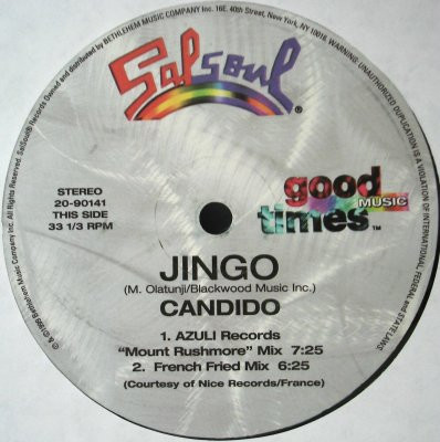 Candido - Jingo (USED) | Salsoul Records (20-90141) - main Candido - Jingo (USED) | Salsoul Records (20-90141) - main