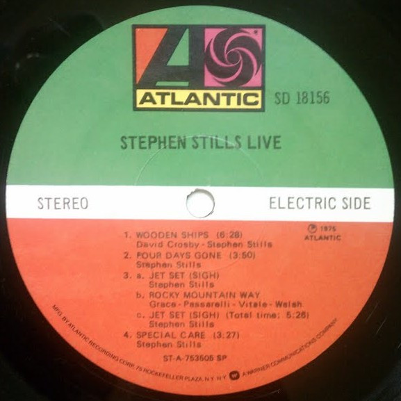 Stephen Stills - Stephen Stills Live | Atlantic (SD 18156) - 3