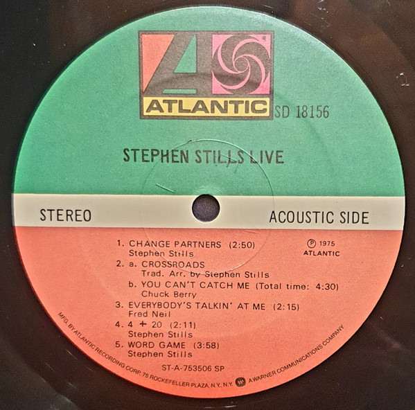 Stephen Stills - Stephen Stills Live | Atlantic (SD 18156) - 4